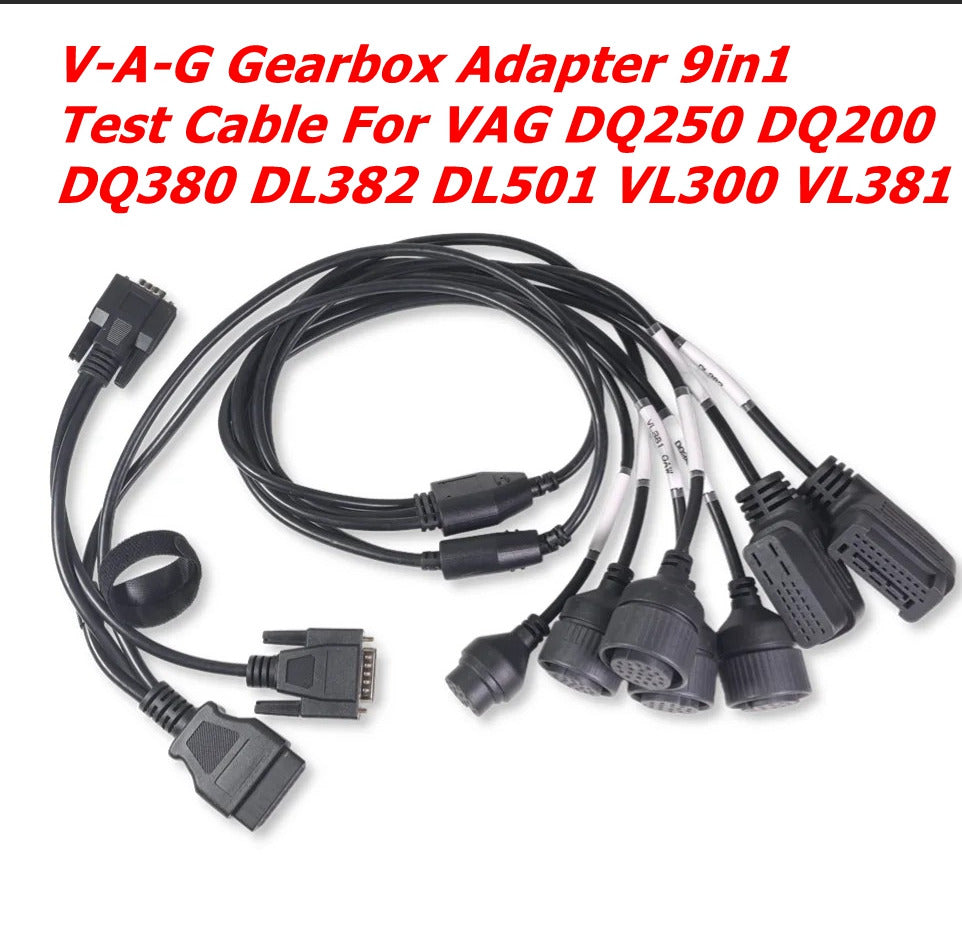 V-A-G Gearbox Adapter 9in1 Test Cable For VAG DQ250 DQ200 DQ380 DL382 DL501 VL300 VL381 1 V-A-G Gearbox Adapter 9in1 Test Cable For VAG DQ250 DQ200 DQ380 DL382 DL501 VL300 VL381 - immagine 1