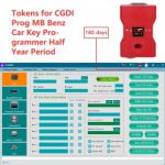 Tokens for CGDI Prog MB Benz Car Key Programmer 180 Days Period (Up to 2 Tokens Each Day)