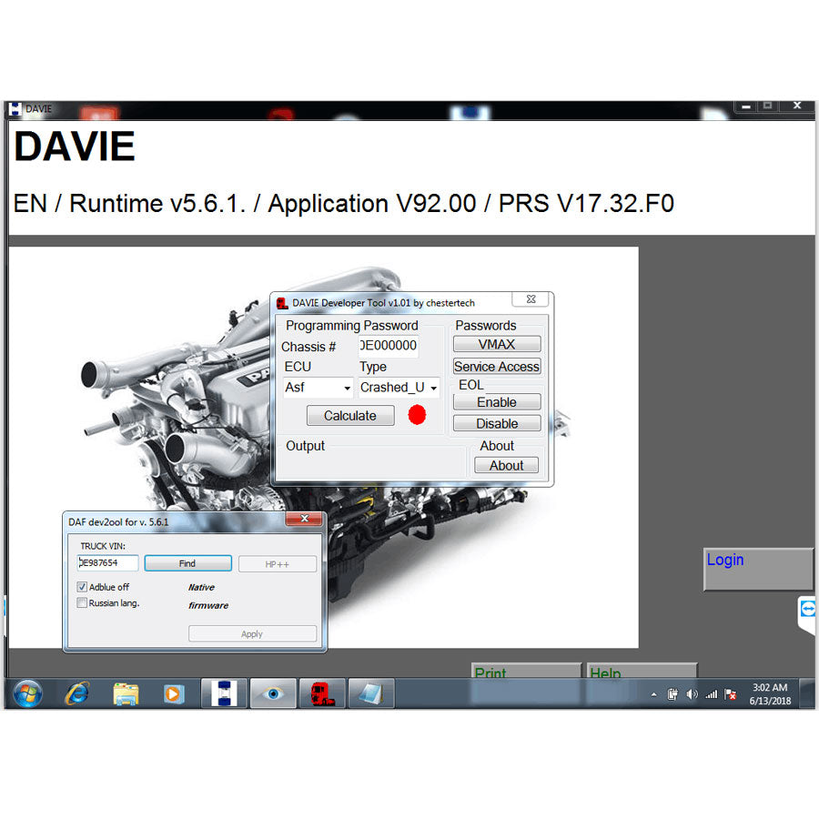 DAF DAVIE Developer Tool Plus DAF DAVIE(DEVIK) for SCR Removal Work with DAF VCI Lite 1 DAF DAVIE Developer Tool Plus DAF DAVIE(DEVIK) for SCR Removal Work with DAF VCI Lite - Imagen 1