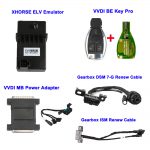 XHORSE VVDI BE Key Pro+ Power adpater + XHORSE ELV Emulator + Gearbox DSM 7-G Renew Cable