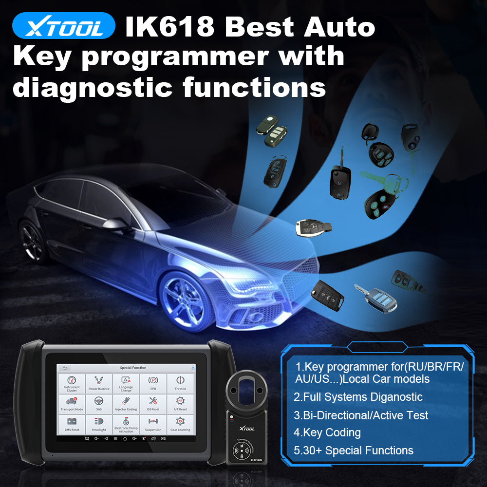 XTool IK618 Automotive All System Diagnostic Scanner Car Diagnostic Tool Auto Key Programmer 1 XTool IK618 Automotive All System Diagnostic Scanner Car Diagnostic Tool Auto Key Programmer – Image 1