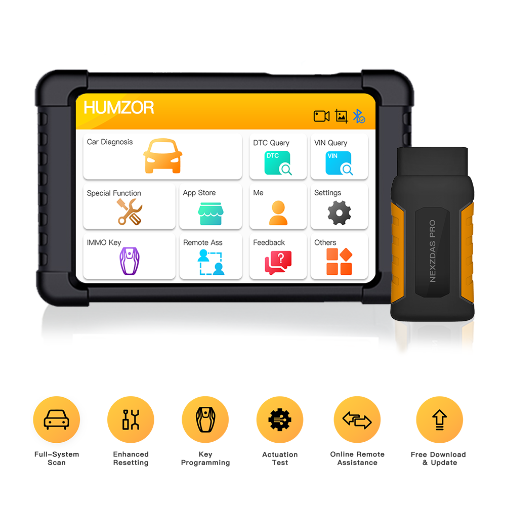 Humzor NexzDAS Pro with 9.6 inch Tablet Bluetooth Full System Auto Diagnostic Tool OBD2 Scanner Car Code Reader with IMMO/ABS/EPB/SAS/DPF/Oil Reset 1 Humzor NexzDAS Pro with 9.6 inch Tablet Bluetooth Full System Auto Diagnostic Tool OBD2 Scanner Car Code Reader with IMMO/ABS/EPB/SAS/DPF/Oil Reset – Image 1