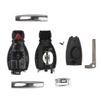 Benz Smart Key Shell 3+1 Button Plastic with a Red Button 5 pcs/lot can work with VVDI BE Key Pro
