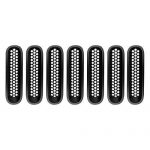 Front Road (Pack Inserts of Jeep Clip-in Hooke Wrangler Unlimited & 2007-2015 Matte JK Mesh for Grille Black 7) - Image 3