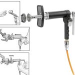 Brake Piston Compressor with 24 Piece Set for adjustment piston top returning device brake pad replacement and disassemble - Imagen 3