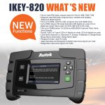 Original Autek IKey820 OBD2 Car Key Programmer Support All Key Lost No Token Limitation - Image 3