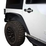 Solid Steel Off-Road Front & Rear Flat Fender Flares for 2007-2018 Jeep Wrangler JK & Unlimited - 4 PCS Set - Imagem 3