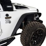 Solid Steel Off-Road Front & Rear Flat Fender Flares for 2007-2018 Jeep Wrangler JK & Unlimited - 4 PCS Set - Imagem 4