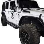 Solid Steel Off-Road Front & Rear Flat Fender Flares for 2007-2018 Jeep Wrangler JK & Unlimited - 4 PCS Set - Imagem 5