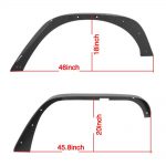 Solid Steel Off-Road Front & Rear Flat Fender Flares for 2007-2018 Jeep Wrangler JK & Unlimited - 4 PCS Set - Imagem 7