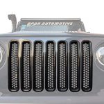 ⁦Hooke Road Black Front Grille Clip-in Mesh Inserts for 1997-2006 Jeep Wrangler TJ & Unlimited (Pack of 7)⁩ - الصورة ⁦3⁩