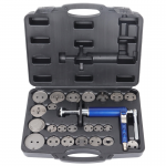 Brake Piston Compressor with 24 Piece Set for adjustment piston top returning device brake pad replacement and disassemble