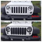 Front Road (Pack Inserts of Jeep Clip-in Hooke Wrangler Unlimited & 2007-2015 Matte JK Mesh for Grille Black 7) - Image 2