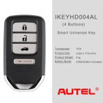 AUTEL Smart Key for Honda IKEY HD004AL HD004BL HD005AL 4 Buttons/ 5 Buttons - Imagem 3