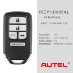 AUTEL Smart Key for Honda IKEY HD004AL HD004BL HD005AL 4 Buttons/ 5 Buttons - Imagem 6