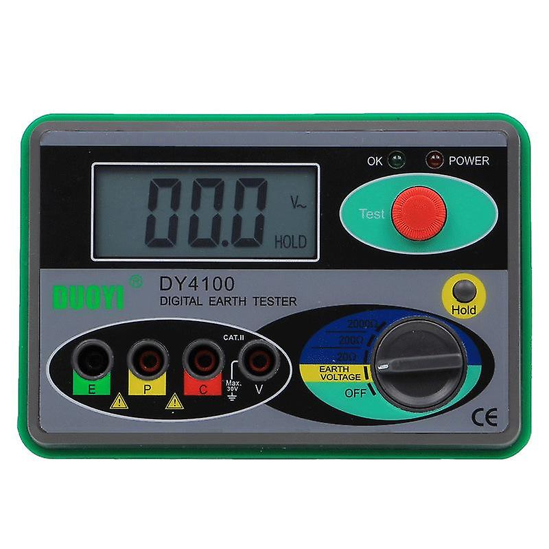 DY4100 Digital Earth Ground Resistance Tester Meter 1 DY4100 Digital Earth Ground Resistance Tester Meter - Imagem 1