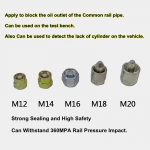 Diesel Common Rail M12 14 16 18 20 Fuel Injector Cap Block Off Tool for Chevy GMC Duramax 6.6L and Dodge Cummins 5.9L Some Models - Imagen 3
