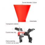 Engine Oil Filling Funnel Set Car Motorcycle Gasoline Oil Fill Long Stem Adjustable Funnel Holding Clamp - immagine 4