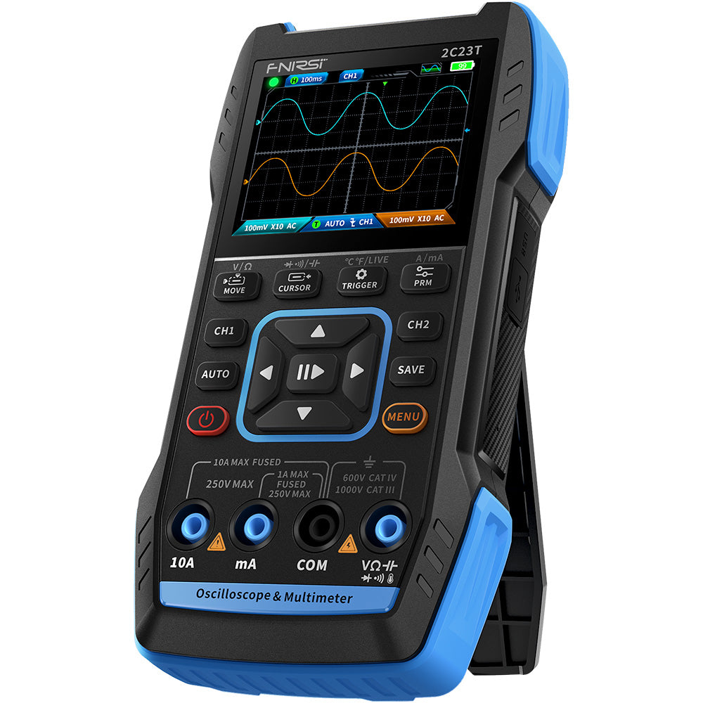 FNIRSI 2C23T 3 in 1 Handheld Oscilloscope Multimeter+Function Signal Generator 1 FNIRSI 2C23T 3 in 1 Handheld Oscilloscope Multimeter+Function Signal Generator - Imagem 1
