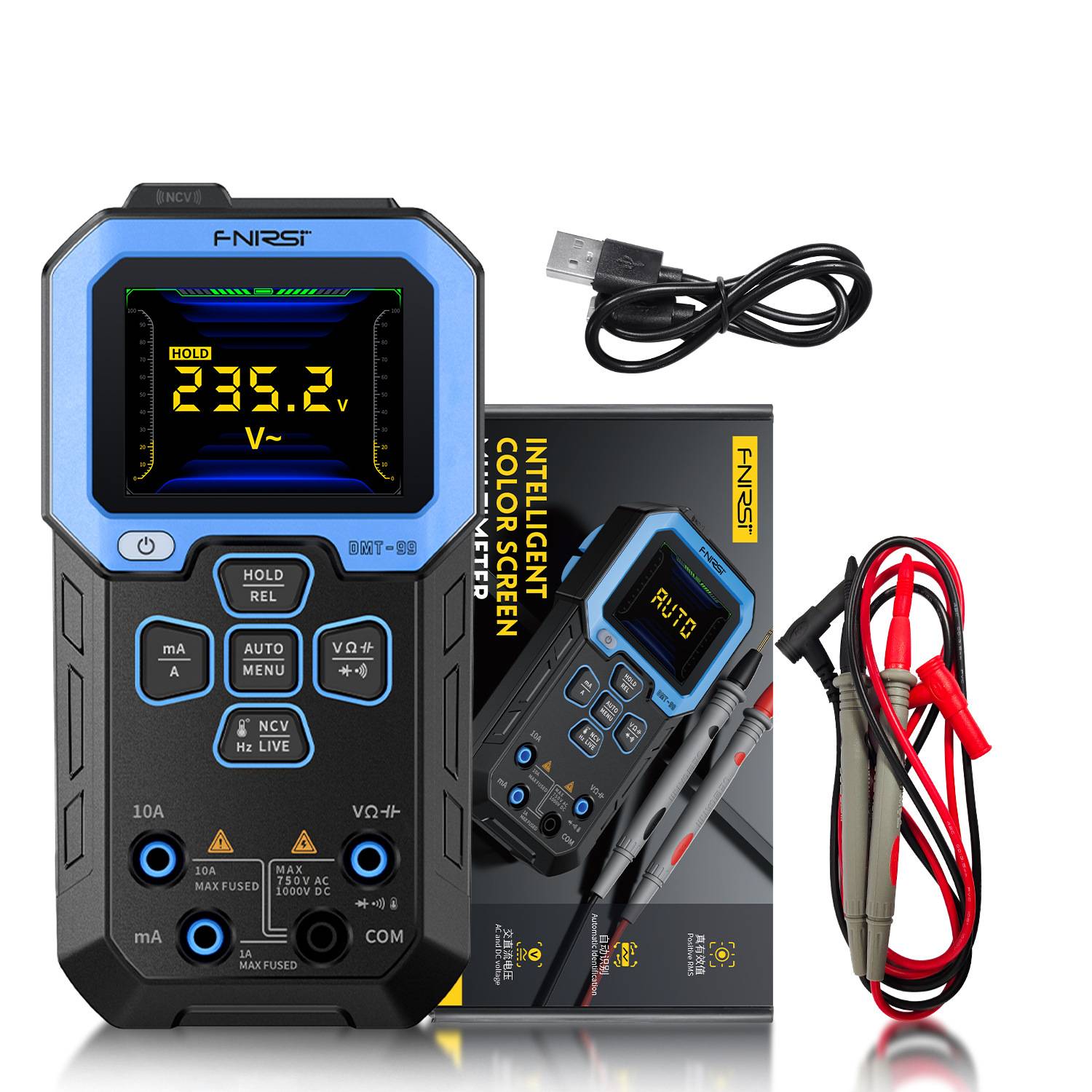 FNIRSI DMT-99 Digital Multimeter 10000 Counts TRMS 1 FNIRSI DMT-99 Digital Multimeter 10000 Counts TRMS - 画像 (1)