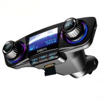 ⁦Handsfree Car Kit Transmitter Power ON OFF Bluetooth 5.0 FM Modulator TF USB Audio Music Player AUX MP3⁩ - الصورة ⁦6⁩