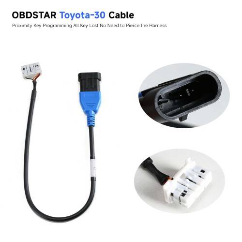 OBDSTAR Toyota-30 Cable Support 4A and 8A-BA All Key Lost for X300 DP PLUS/ X300 PRO4/ X300 DP Key Master 1 OBDSTAR Toyota-30 Cable Support 4A and 8A-BA All Key Lost for X300 DP PLUS/ X300 PRO4/ X300 DP Key Master - immagine 1