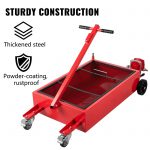 Oil Drain Pan 20 Gal with Pump Hose Swivel Casters Wheels for Car - Image 2