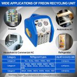 ⁦RR250 Portable AC Refrigerant Recovery Machine 3/4 HP 4 R410A HVAC⁩ - الصورة ⁦6⁩