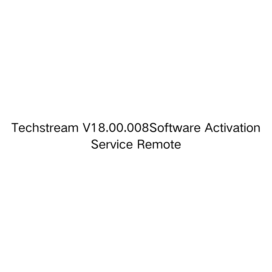 Techstream V18.00.008 Software Activation Service Remote 1 Techstream V18.00.008 Software Activation Service Remote - Image 1