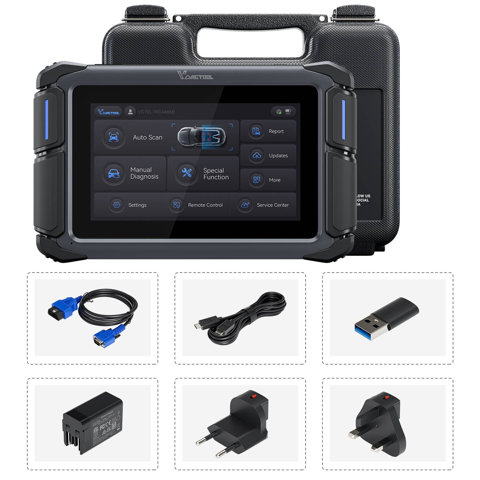 VDIAGTOOL VD70 VD70 LITE Bi-directional Scan Tool Supports All System Diagnostics Key Programming CAN FD & DoIP 1 VDIAGTOOL VD70 VD70 LITE Bi-directional Scan Tool Supports All System Diagnostics Key Programming CAN FD & DoIP - Imagen 1