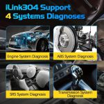 Vident iLink304 OBD2 Scanner Code Reader Scan Tool with 5 Resets Free Upgrade - Imagem 6