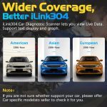 Vident iLink304 OBD2 Scanner Code Reader Scan Tool with 5 Resets Free Upgrade - Imagem 9