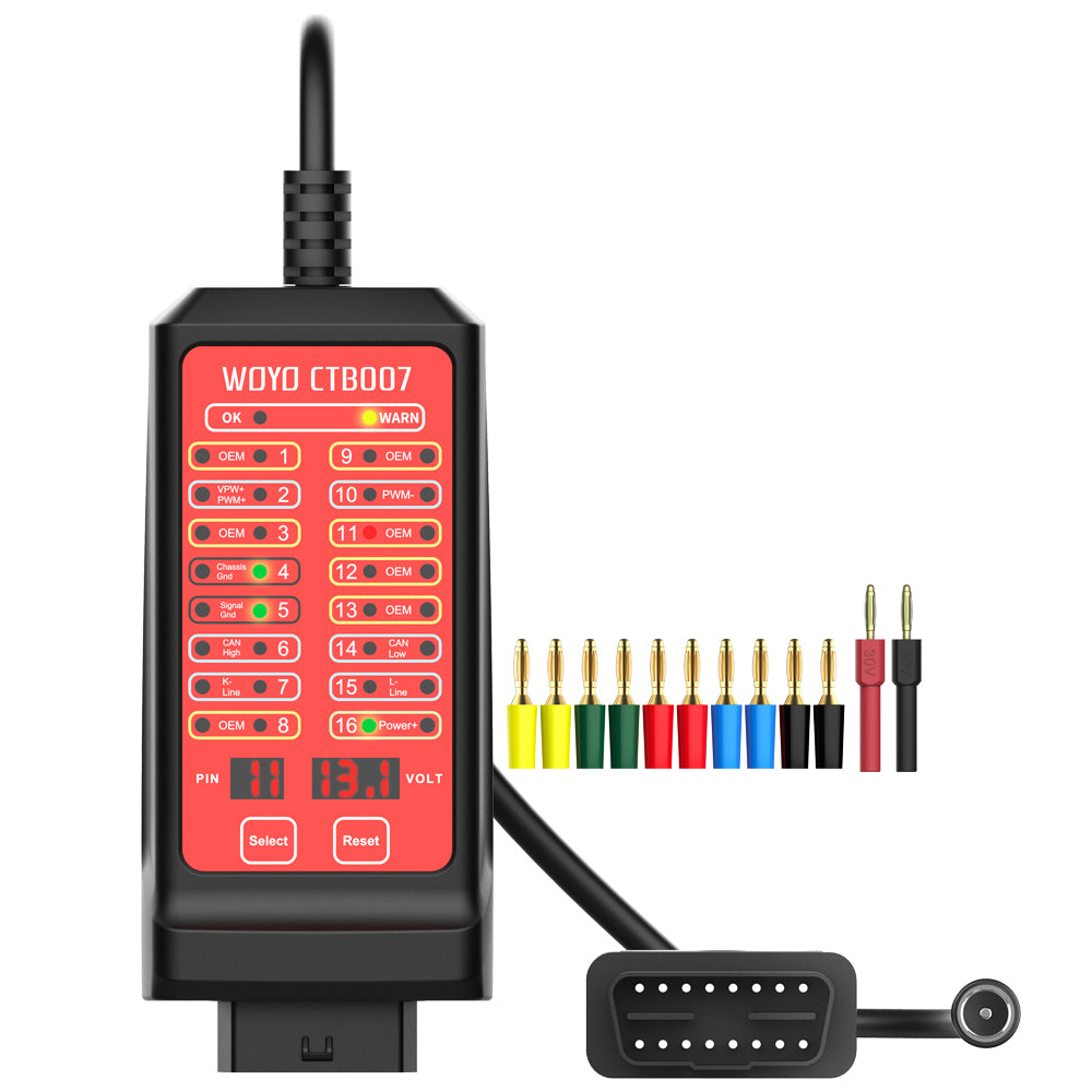 WOYO CTB007 12V24V CAN Bus Circuit Tester 16Pin Break Out Box On-Board Diagnostics Tester 1 WOYO CTB007 12V24V CAN Bus Circuit Tester 16Pin Break Out Box On-Board Diagnostics Tester - الصورة 1