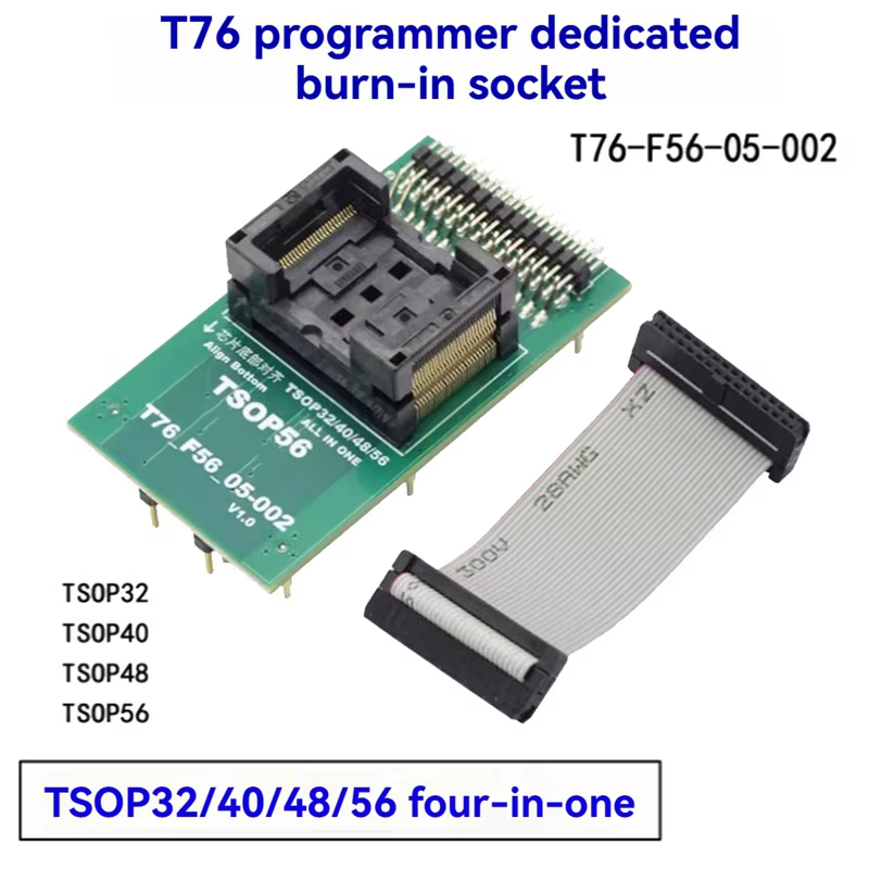 XGecu T76 Programmer Universal ZIF Socket Adapter - TSOP32/40/48/56 Burner for Chip Programming (Model A73E) 1 XGecu T76 Programmer Universal ZIF Socket Adapter - TSOP32/40/48/56 Burner for Chip Programming (Model A73E) - immagine 1