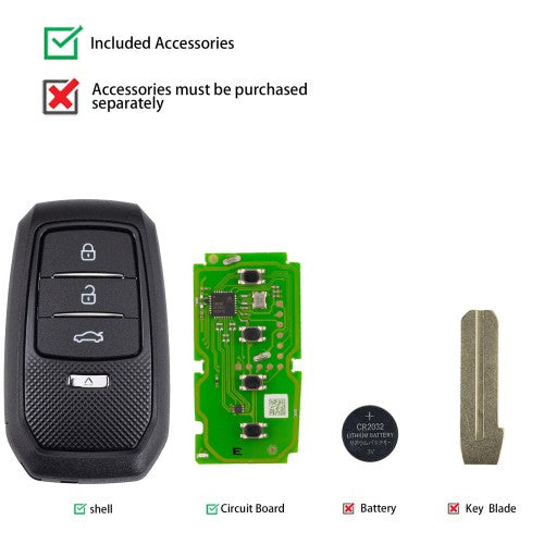Xhorse XSTO01EN Toyota XM38 Smart Key 4D 8A 4A All in One with Key Shell 1 Piece 1 Xhorse XSTO01EN Toyota XM38 Smart Key 4D 8A 4A All in One with Key Shell 1 Piece - immagine 1