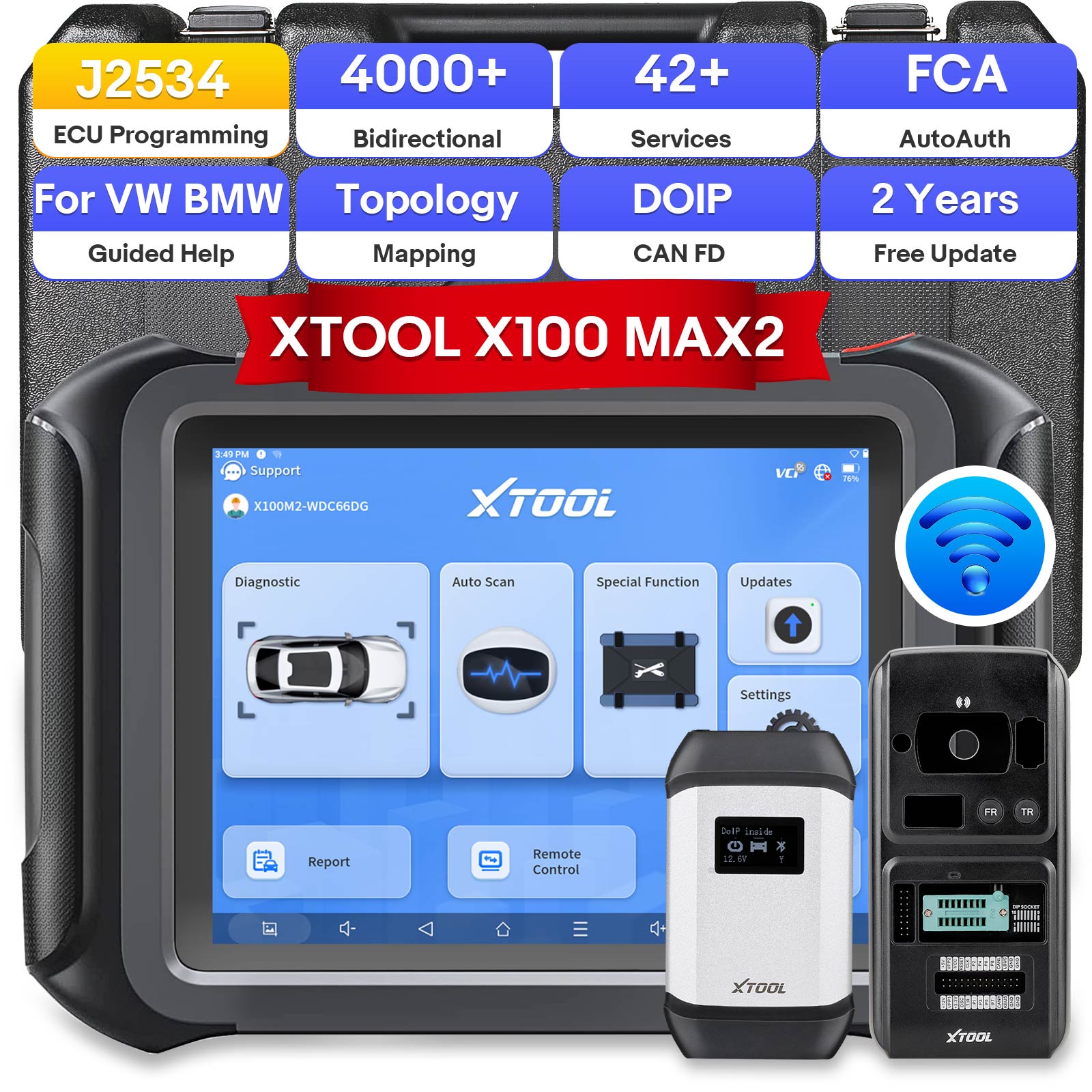 XTOOL X100 MAX2 J2534 ECU & Immobilizer Key Programmer 42 1 XTOOL X100 MAX2 J2534 ECU & Immobilizer Key Programmer 42 – Image 1