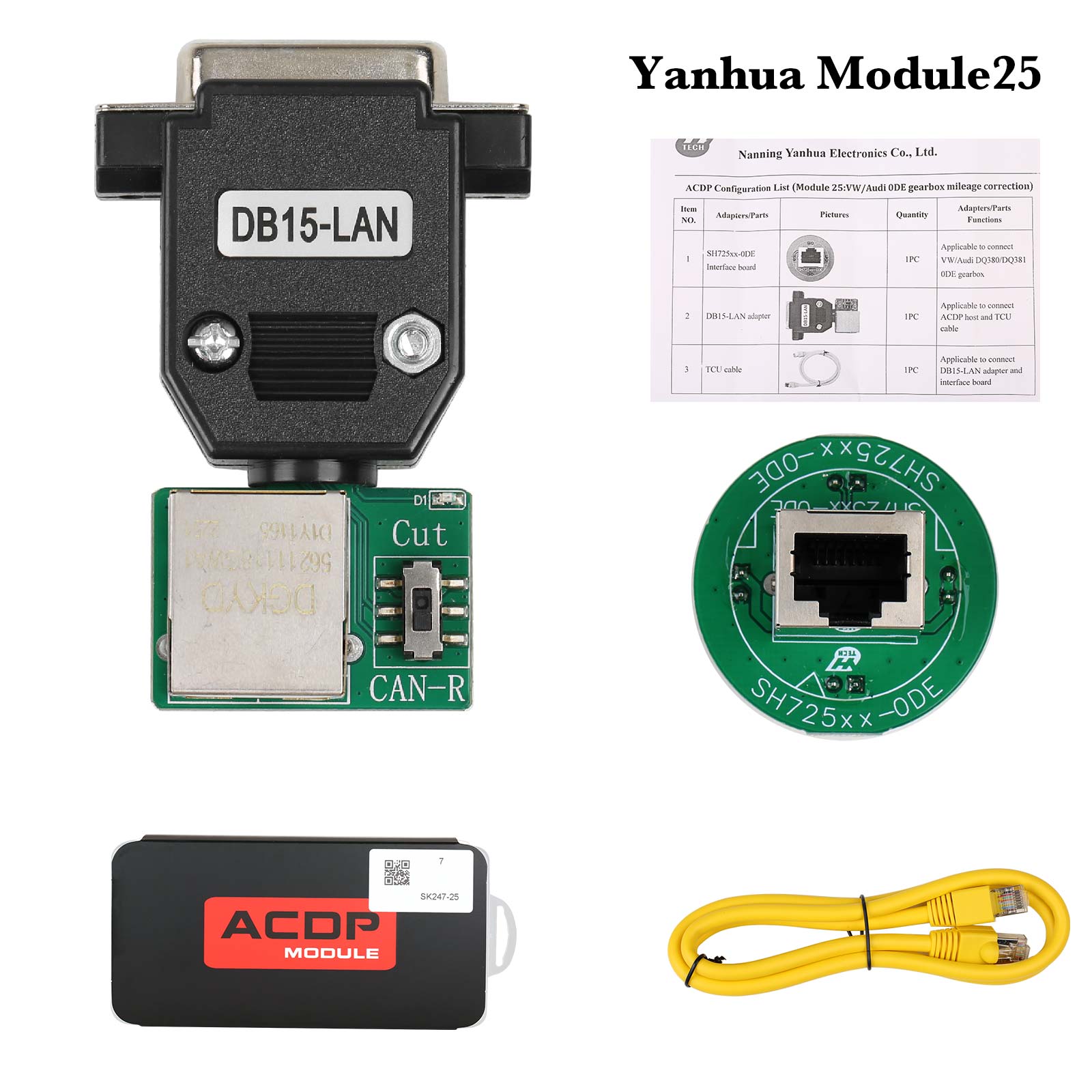 Yanhua Mini ACDP Module 25 - V.W Au.di 0DE Gearbox Mileage Correction Tool for DQ380 DQ381 DQ500 1 Yanhua Mini ACDP Module 25 - V.W Au.di 0DE Gearbox Mileage Correction Tool for DQ380 DQ381 DQ500 - Imagem 1
