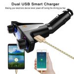 ⁦Handsfree Car Kit Transmitter Power ON OFF Bluetooth 5.0 FM Modulator TF USB Audio Music Player AUX MP3⁩ - الصورة ⁦2⁩