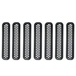 ⁦Hooke Road Black Front Grille Clip-in Mesh Inserts for 1997-2006 Jeep Wrangler TJ & Unlimited (Pack of 7)⁩ - الصورة ⁦5⁩