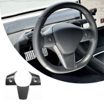Model 3 / Y Steering Wheel Middle Trim Cover - Carbon Fiber Interior Mods - Imagen 3