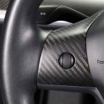 Model 3 / Y Steering Wheel Middle Trim Cover - Carbon Fiber Interior Mods - Imagen 5